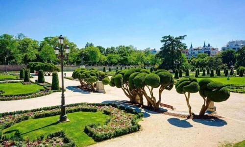 Park del Retiro landscape in Madrid, Spain